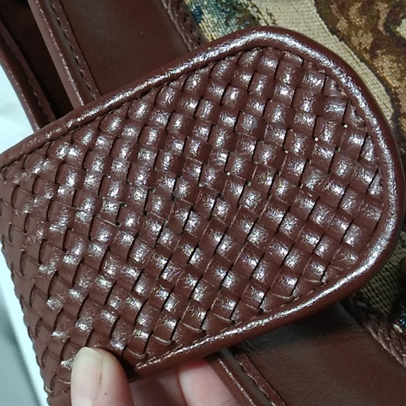 SALE! RARE! Horse Tapestry 🐎 Woven Faux Leather Vintage Handbag Never Used - Picture 10 of 16